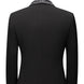 Black tuxedo jacket back view fit check - Nevo Suits 
