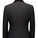 Black tuxedo jacket back view showing 3D geometric texture