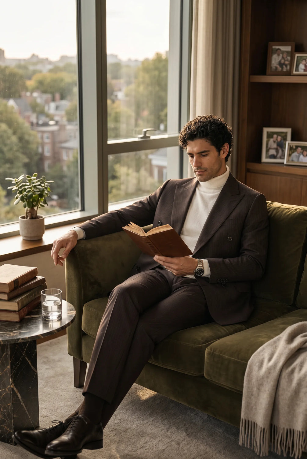 Walnut Charter - Brown Pinstripe Double-Breasted 2-Piece Suit - product image 10 | Nevo Suit