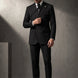 Monolith Sentinel - Black Pinstripe Asymmetric 2-Piece Suit