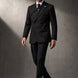 Monolith Sentinel - Black Pinstripe Asymmetric 2-Piece Suit