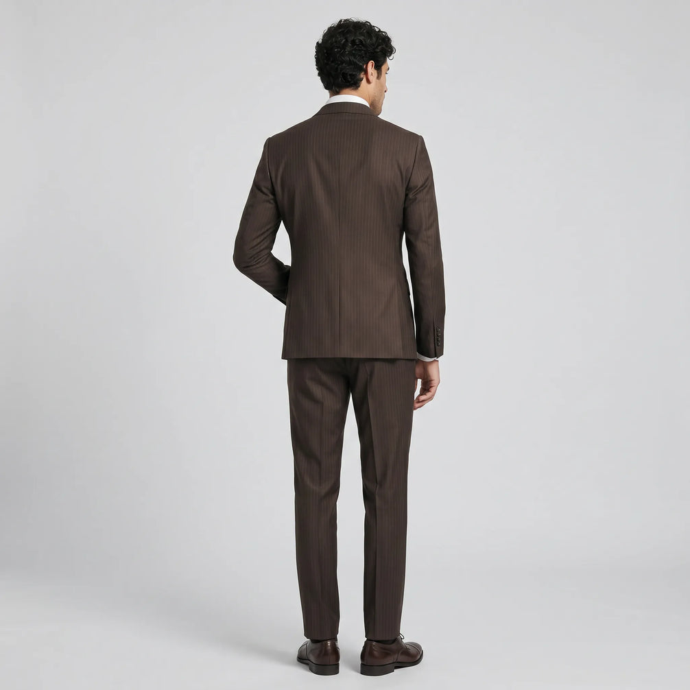 Walnut Charter - Brown Pinstripe Double-Breasted 2-Piece Suit - product image 23 | Nevo Suit