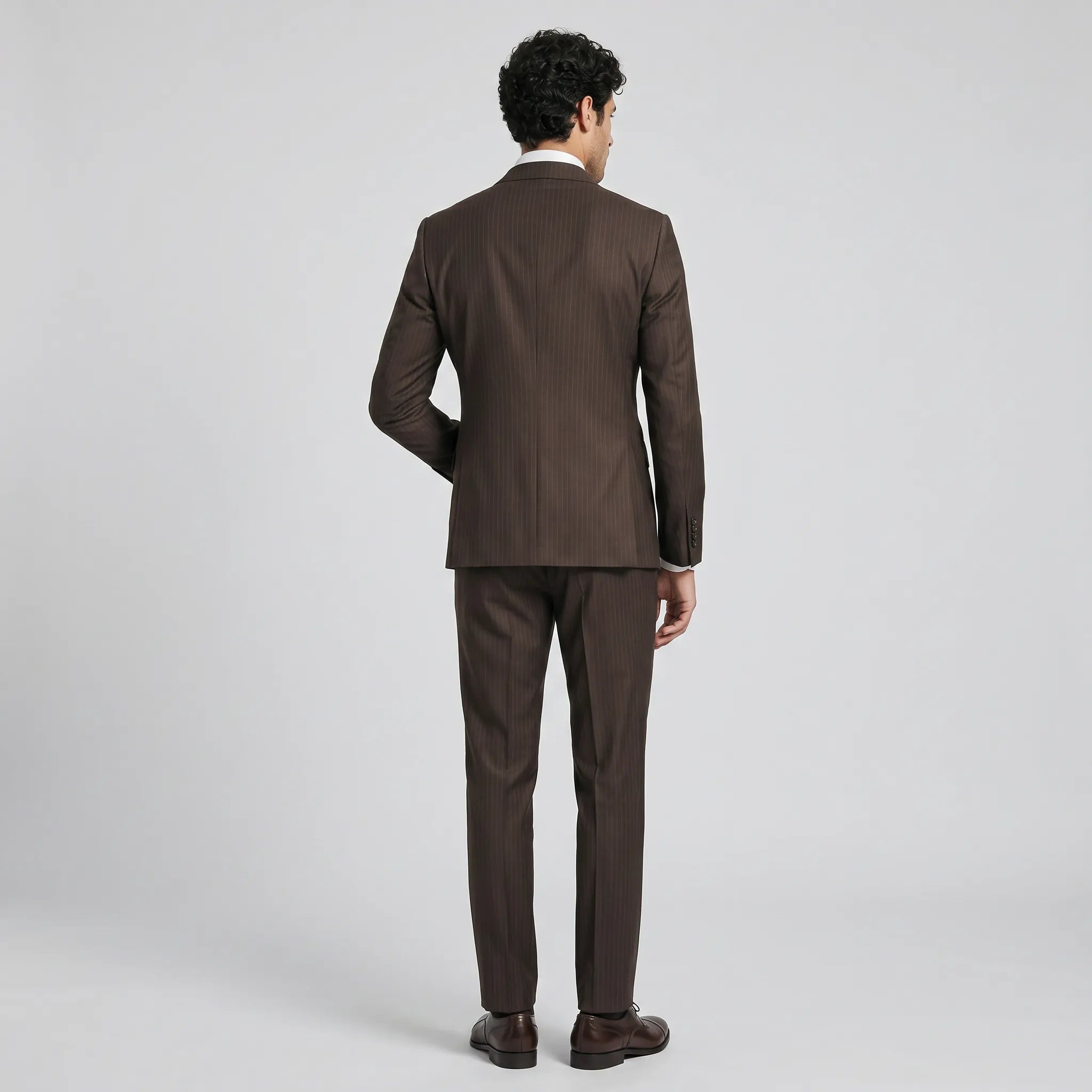 Sienna Citadel - Brown Pinstripe Double-Breasted 2-Piece Suit
