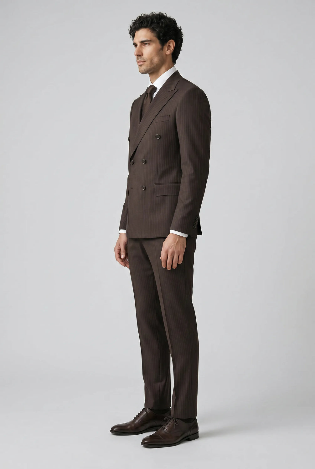 Walnut Charter - Brown Pinstripe Double-Breasted 2-Piece Suit - product image 17 | Nevo Suit