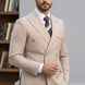 Alabaster Sentinel - Beige Pinstripe 2-Piece Suit - Nevo Suits