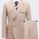 Alabaster Sentinel - Beige Pinstripe 2-Piece Suit - Nevo Suits