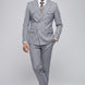 Iron Sentinel - Grey Pinstripe Cross-Strap 2-Piece Suit - Nevo Suits