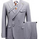 Iron Sentinel - Grey Pinstripe Cross-Strap 2-Piece Suit - Nevo Suits
