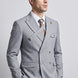 Iron Sentinel - Grey Pinstripe Cross-Strap 2-Piece Suit - Nevo Suits