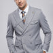 Iron Sentinel - Grey Pinstripe Cross-Strap 2-Piece Suit - Nevo Suits