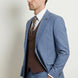 Azure Earth - Steel Blue Pinstripe Coffee Contrast 3-Piece Suit - Nevo Suits