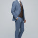 Azure Earth - Steel Blue Pinstripe Coffee Contrast 3-Piece Suit - Nevo Suits