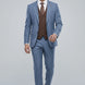 Azure Earth - Steel Blue Pinstripe Coffee Contrast 3-Piece Suit - Nevo Suits