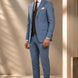 Atlas Envoy - Steel Blue Pinstripe 3-Piece Suit Set