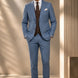 Atlas Envoy - Steel Blue Pinstripe 3-Piece Suit Set