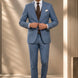 Atlas Envoy - Steel Blue Pinstripe 3-Piece Suit Set