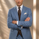 Atlas Envoy - Steel Blue Pinstripe 3-Piece Suit Set