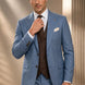 Atlas Envoy - Steel Blue Pinstripe 3-Piece Suit Set