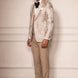 Topaz Symphony Champagne Gold Floral Jacquard 3-Piece Tuxedo - Nevo Suit