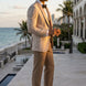 Topaz Symphony Champagne Gold Floral Jacquard 3-Piece Tuxedo - Nevo Suit
