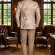 Topaz Symphony Champagne Gold Floral Jacquard 3-Piece Tuxedo - Nevo Suit