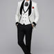 Frost Shadow - White Leaf Jacquard Velvet 3-Piece Tuxedo