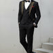 Midnight Mosaic - Black Gold Crystal 3-Piece Set Full View - Nevo Suits