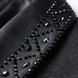 Back view of Onyx Prism black jacquard 2-piece tuxedo - Nevo Suits