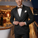 Carbon Prism - Black Jacquard & Diamond 2-Piece Tuxedo Set