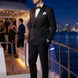 Carbon Prism - Black Jacquard & Diamond 2-Piece Tuxedo Set