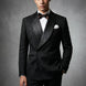Carbon Prism - Black Jacquard & Diamond 2-Piece Tuxedo Set