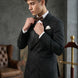 Carbon Prism - Black Jacquard & Diamond 2-Piece Tuxedo Set