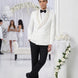 Moonstone Prism - White Jacquard & Diamond 2-Piece Tuxedo Set