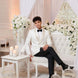 Moonstone Prism - White Jacquard & Diamond 2-Piece Tuxedo Set