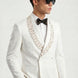 Moonstone Prism - White Jacquard & Diamond 2-Piece Tuxedo Set