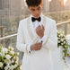 Moonstone Prism - White Jacquard & Diamond 2-Piece Tuxedo Set