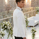 Moonstone Prism - White Jacquard & Diamond 2-Piece Tuxedo Set
