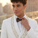 Moonstone Prism - White Jacquard & Diamond 2-Piece Tuxedo Set