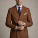 Brown Echelon brown double-breasted crest-button blazer - product image 7