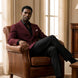 Merlot Echelon - Burgundy Double-Breasted Crest-Button Blazer