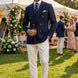 Admiral Echelon - Navy Double-Breasted Crest-Button Blazer