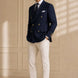 Admiral Echelon - Navy Double-Breasted Crest-Button Blazer