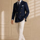 Admiral Echelon - Navy Double-Breasted Crest-Button Blazer