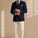Admiral Echelon - Navy Double-Breasted Crest-Button Blazer