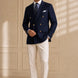 Admiral Echelon - Navy Double-Breasted Crest-Button Blazer