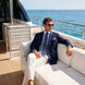Admiral Echelon - Navy Double-Breasted Crest-Button Blazer