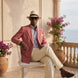 Rosewood Echelon - Rosewood Pink Double-Breasted Crest-Button Blazer