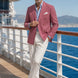 Rosewood Echelon - Rosewood Pink Double-Breasted Crest-Button Blazer
