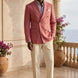 Rosewood Echelon - Rosewood Pink Double-Breasted Crest-Button Blazer