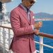 Rosewood Echelon - Rosewood Pink Double-Breasted Crest-Button Blazer